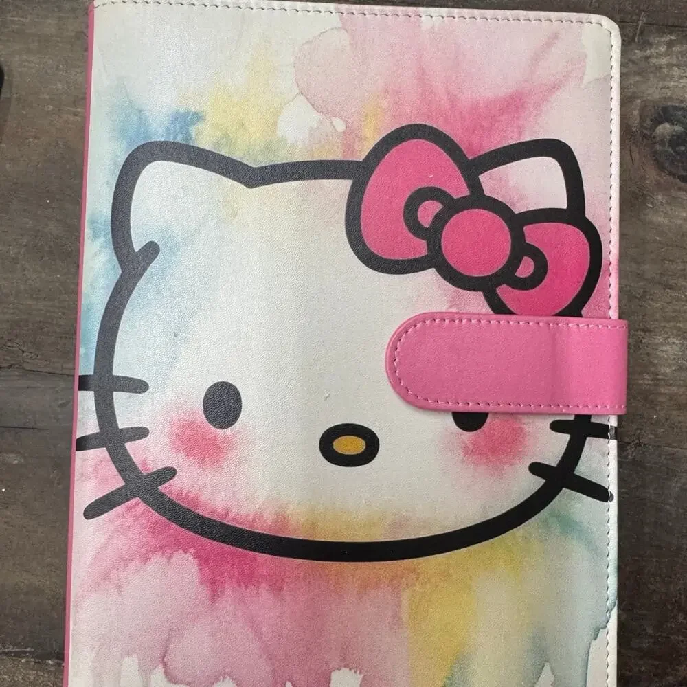 Hello Kitty A5 Binder w/ matching paper and spiral notebook